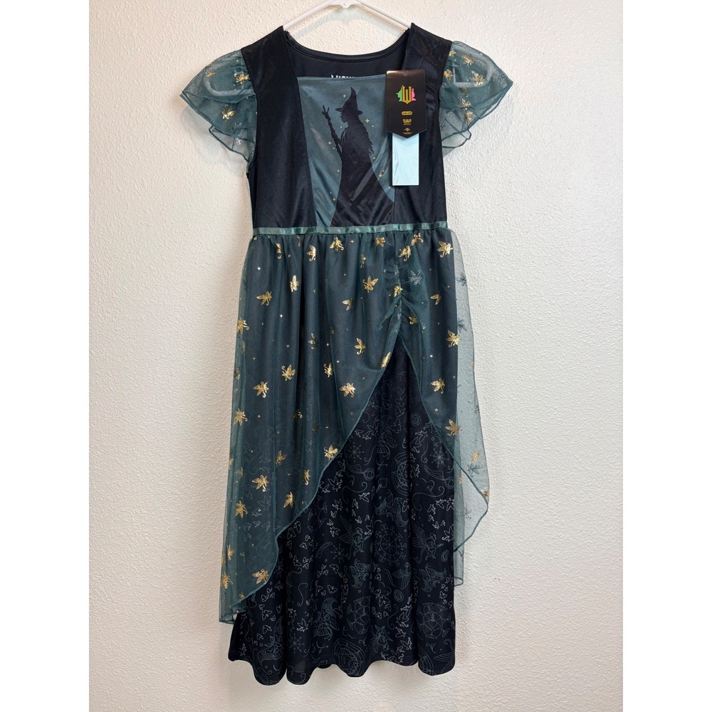 Wicked Costume Nightgown Paul Tazewell Elphaba Girls Size L 10/12 Green NWT